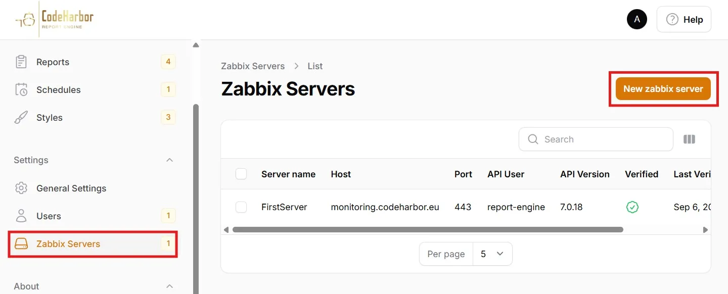 Zabbix Server