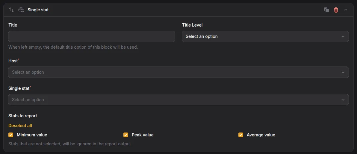 Block single stat
